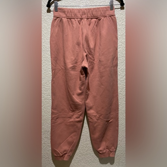 Lululemon Relaxed High Rise Cotton Joggers Pink Savannah Size 4 - Picture 8 of 14